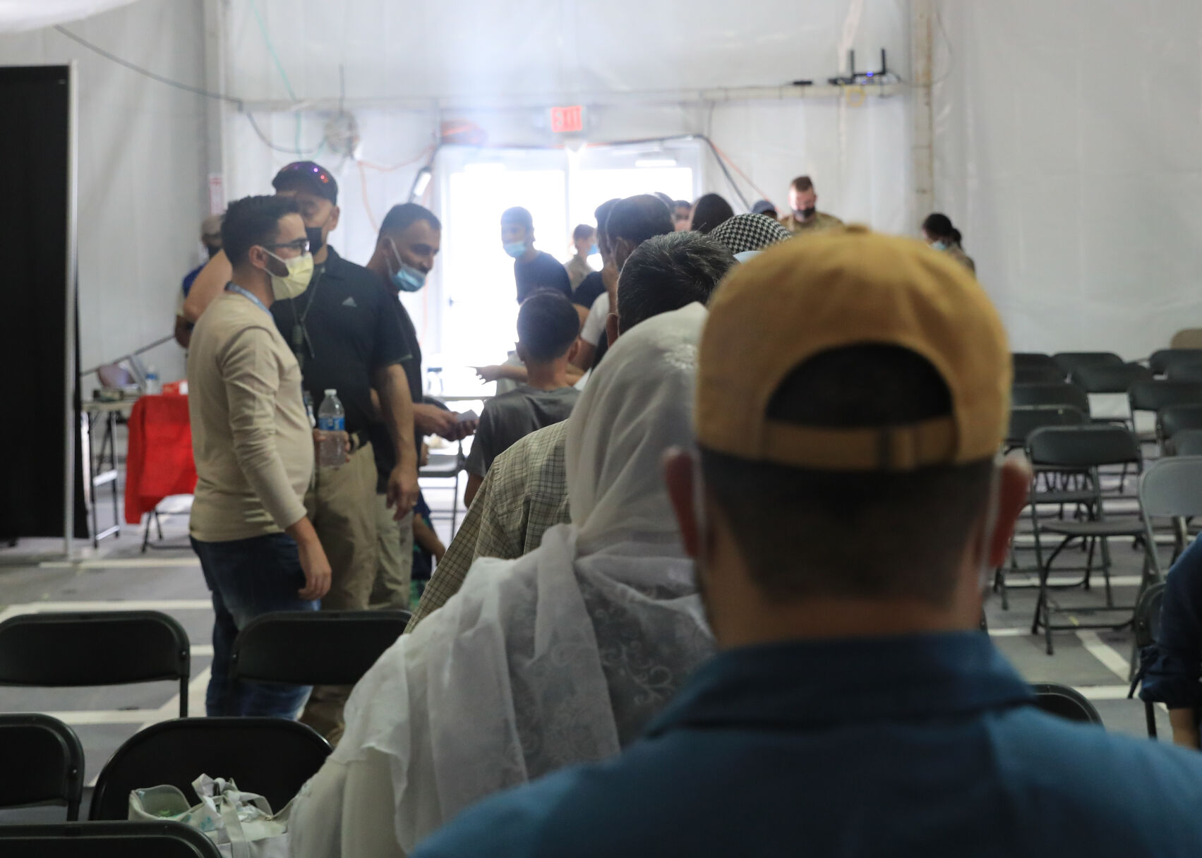 Afghan evacuees Fort Bliss out-processing